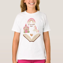 Unicorn Castle Rainbow Girl Shirt | Fairy Tale Tシャツ