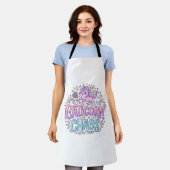 Unicorn Caticorn Chaos Cute Pastel Product Graphic エプロン (着用した状態)