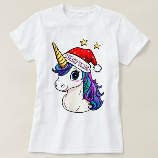 Unicorn Christmas Tシャツ (デザイン正面)