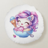 unicorn circle cushion ラウンドクッション (裏面)