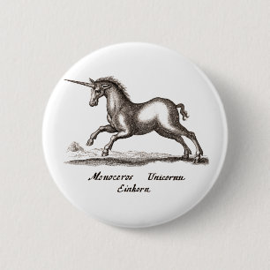 Unicorn Classic Running Magic Woodland Creature 缶バッジ