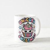 Unicorn Cupcake Sweetness Magical Treats Lover コーヒーマグカップ (正面右)