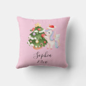 unicorn Custom Christmas Pillow for Girls  クッション (裏面)