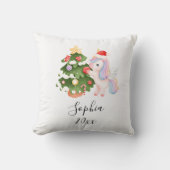unicorn Custom Christmas Pillow for Girls  クッション (正面)