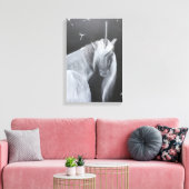Unicorn & Dandelion canvas print キャンバスプリント (インサイチュ (リビング))