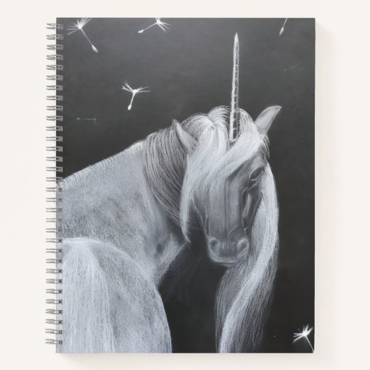 Unicorn & Dandelion spiral notebook ノートブック (正面)