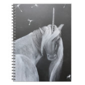 Unicorn & Dandelion spiral photo notebook ノートブック (正面)