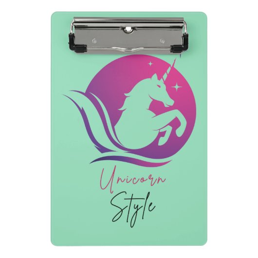 Unicorn design mini clipboard  ミニクリップボード (正面)