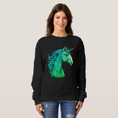 Unicorn Design – Women's Long Sleeve スウェットシャツ (正面フル)