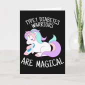 Unicorn Diabetes Warrior Gift  カード (正面)
