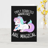 Unicorn Diabetes Warrior Gift カード (黄色い花)
