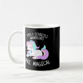 Unicorn Diabetes Warrior Gift  コーヒーマグカップ (左)