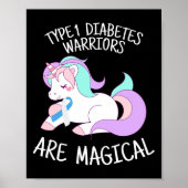 Unicorn Diabetes Warrior Gift  ポスター (正面)
