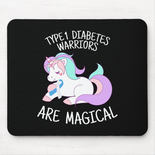 Unicorn Diabetes Warrior Gift  マウスパッド (正面)