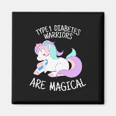 Unicorn Diabetes Warrior Gift  マグネット (正面)