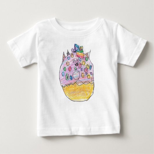 Unicorn Dounut With Sprinkles Kid Artistスケッチ ベビーTシャツ (正面)
