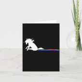 Unicorn Dragging Rainbows Funny Adult S  カード (正面)