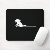 Unicorn Dragging Rainbows Funny Adult S マウスパッド (マウス)