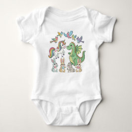 Unicorn Dragon Baby Animal Bodysuit ベビーボディスーツ
