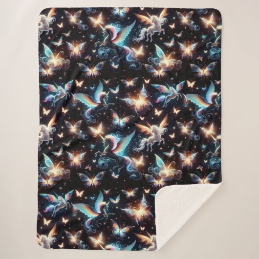 Unicorn Dreams シェルパブランケット (正面)