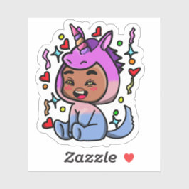 Unicorn Dress-up sticker シール
