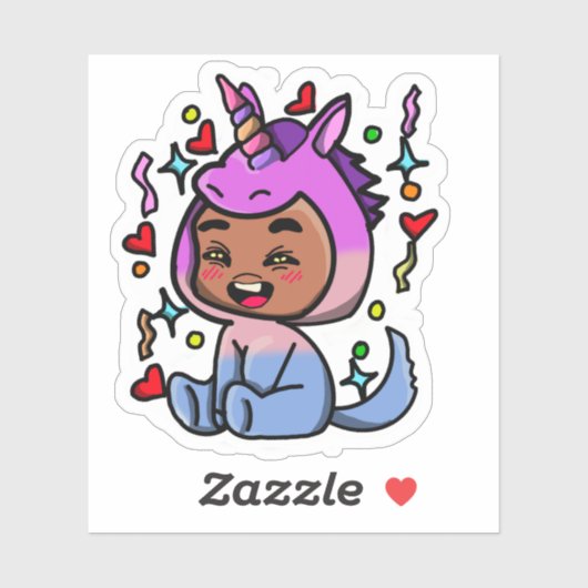 Unicorn Dress-up sticker シール (シート)