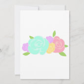 Unicorn Floral Birthday Party Invitation  招待状 (裏面)