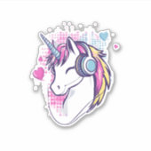 Unicorn Gamer Girl (1) シール (正面)