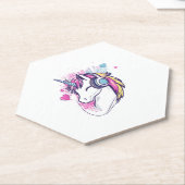 Unicorn Gamer Girl (1) ペーパーコースター (アングル)