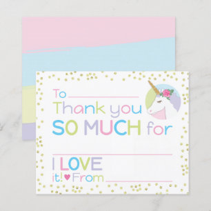 Unicorn Girl Stationery記入 – ありがとう