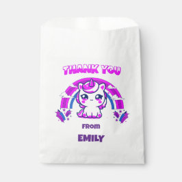 Unicorn Girls Birthday Favor Bag | Editable フェイバーバッグ