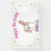 Unicorn Glitter Girls Birthday 横断幕 (縦)
