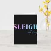 Unicorn Glitter Sleigh All Day Christmas  カード (黄色い花)