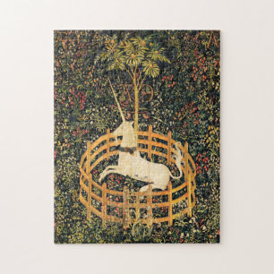 UNICORN GOTHIC FANTASY FLOWERS,FLORAL MOTIFS ジグソーパズル