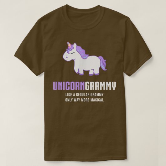 Unicorn Grammy, おもしろい Cute Magical Gift 518 Tシャツ (デザイン正面)