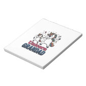 Unicorn Grandad Vintage Engraving Shirt Design_1 ノートパッド (回転)