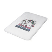 Unicorn Grandad Vintage Engraving Shirt Design_1 バスマット (アングル)