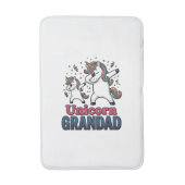 Unicorn Grandad Vintage Engraving Shirt Design_1 バスマット (正面縦)