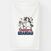 Unicorn Grandad Vintage Engraving Shirt Design_1 横断幕 (縦)