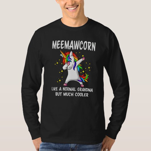 Unicorn Grandma Meemaw Corn  Mothers Day Tシャツ (正面)