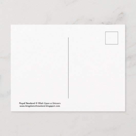 Unicorn Greeting Postcard ポストカード (裏面)