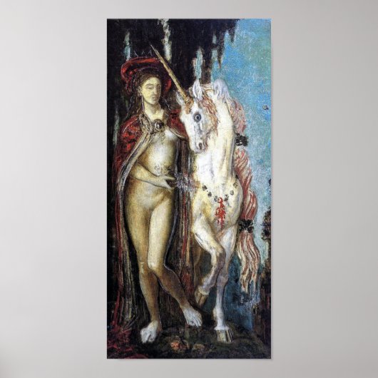 Unicorn – Gustave Moreau ポスター (正面)