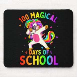 Unicorn Happy 100th Day 100学校の魔法の日 マウスパッド