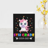 Unicorn Hello 5Th Grade 2020検疫バックSc カード (黄色い花)