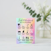 Unicorn Holographic Lash Extensionsアフターケアアイコン 名刺 (スタンド正面)