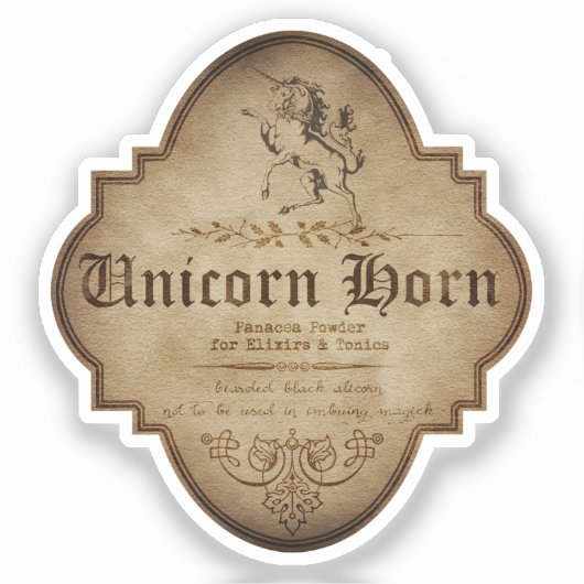 Unicorn Horn Apothecary DC シール (正面)