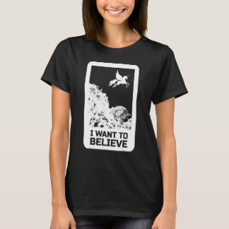 Unicorn I Want 飛んでいる To Uap Equipment信じエイリアン Tシャツ