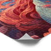 Unicorn in Blossom Garden ポスター (角)