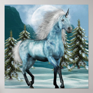 Unicorn in Moonlightポスター ポスター