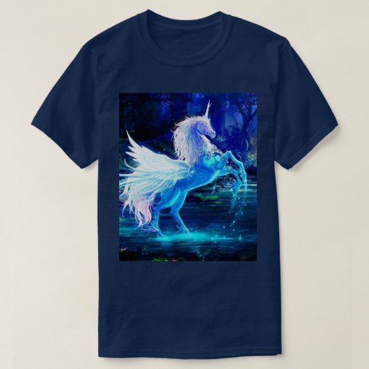 Unicorn in Moonlight Pegasus Women's Tシャツ (デザイン正面)